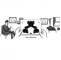 Google Doodle: Hermann Rorschach's 129th birthday Inkblot test